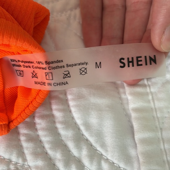 Two Tone Rib One Shoulder One Piece Swimsuit - Picture 2 of 2